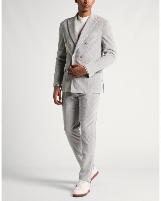 Eleventy Gray Suit Cotton, Cashmere, Elastane for men