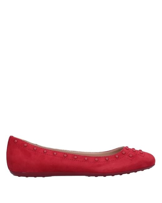 Tod's Red Ballet Flats