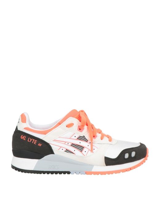 Asics White Light Sneakers Textile Fibers