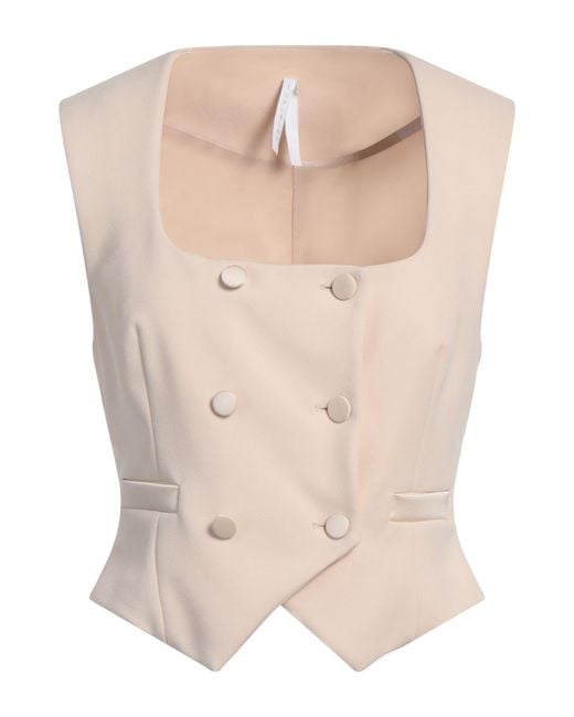 Imperial Natural Ivory Tailored Vest Polyester, Elastane