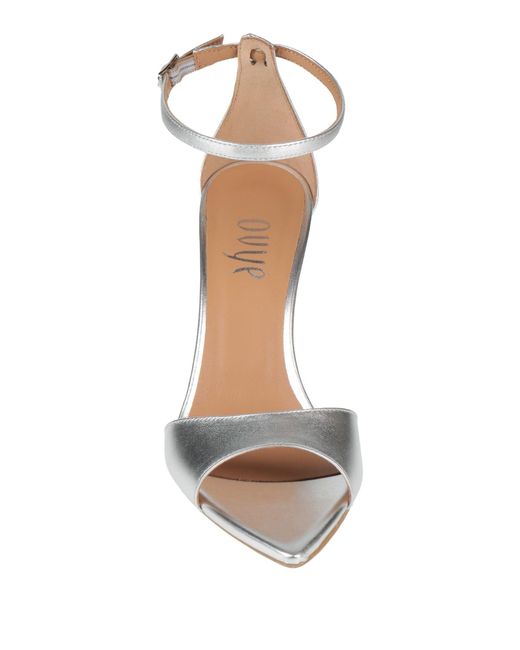 Ovyè Metallic Sandals Leather