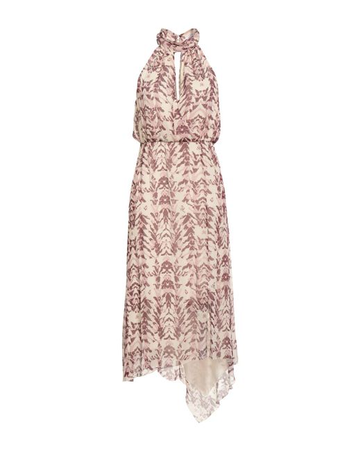 Patrizia Pepe Pink Cream Midi Dress Viscose
