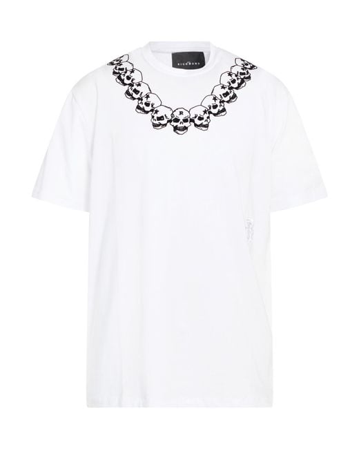 John Richmond White T-Shirt Cotton, Modal, Elastane for men