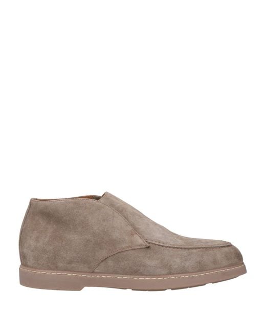 Doucal's Brown Ankle Boots Soft Leather for men