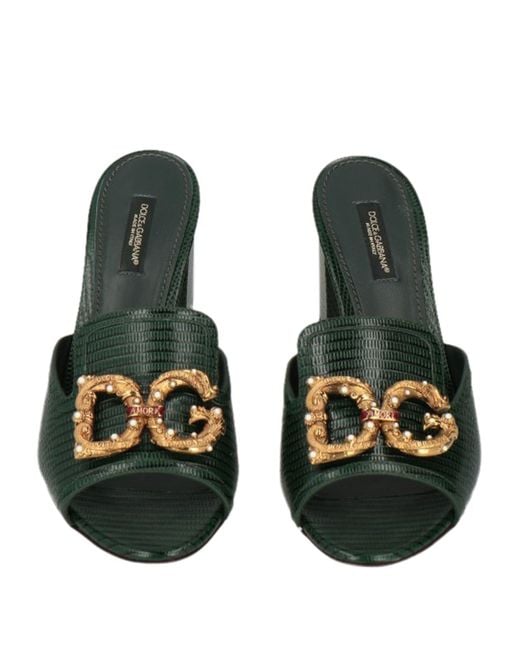 Dolce & Gabbana Green Sandale