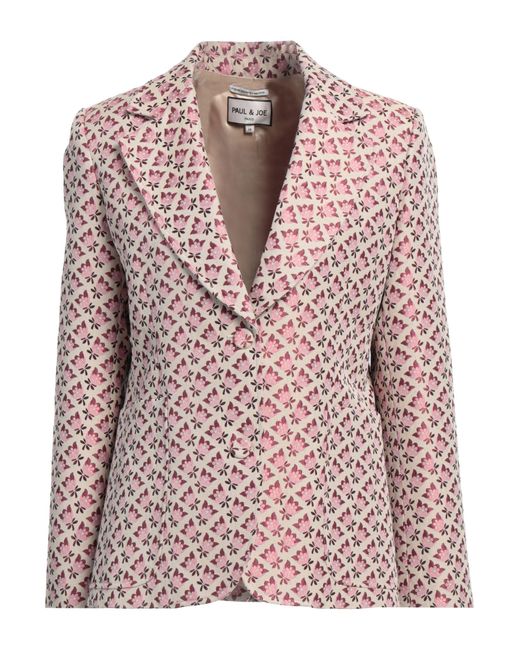Paul & Joe Pink Blazer Polyester, Acetate, Cotton