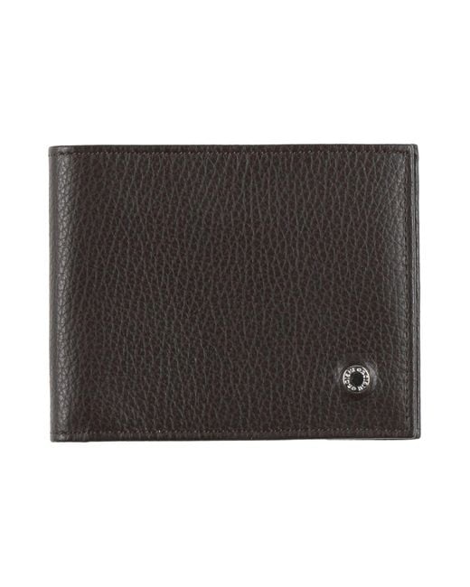 Orciani Black Dark Wallet Leather for men