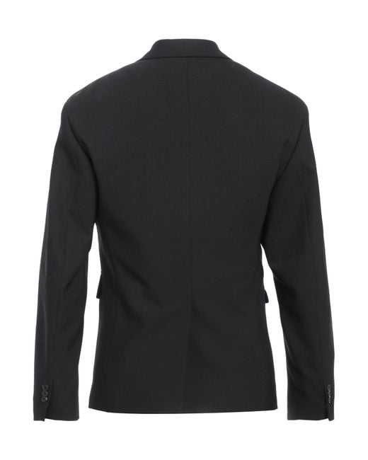 DSquared² Black Blazer Polyester, Virgin Wool, Elastane for men