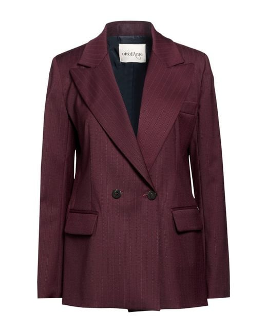 Ottod'Ame Purple Blazer Polyester, Wool, Elastane