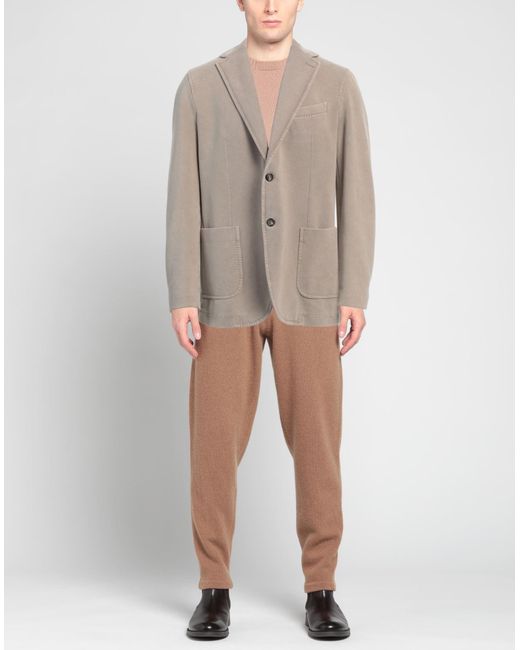Circolo 1901 Brown Khaki Blazer Cotton, Elastane for men