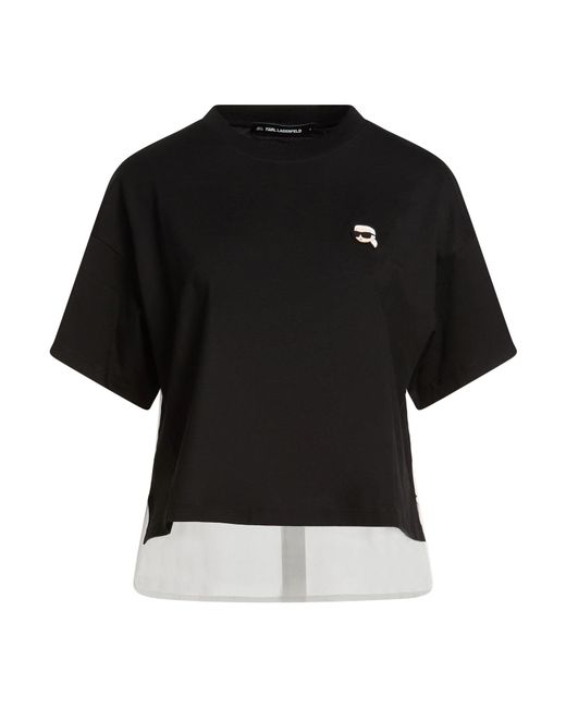 Karl Lagerfeld Black T-Shirt Organic Cotton