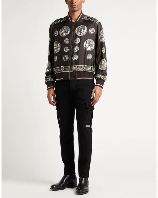 Dolce & Gabbana Black Dark Jacket Silk for men