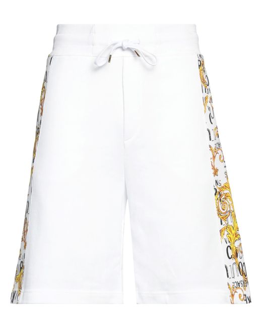 Versace Jeans Couture White Shorts & Bermuda Shorts Cotton, Elastane for men