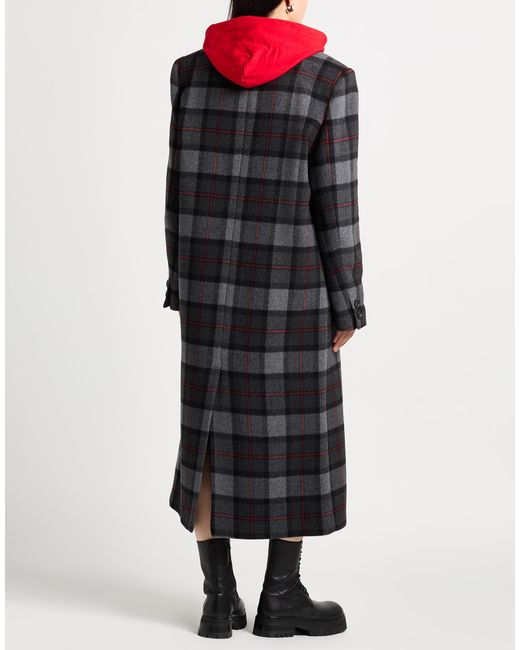 MSGM Black Coat Wool, Polyamide