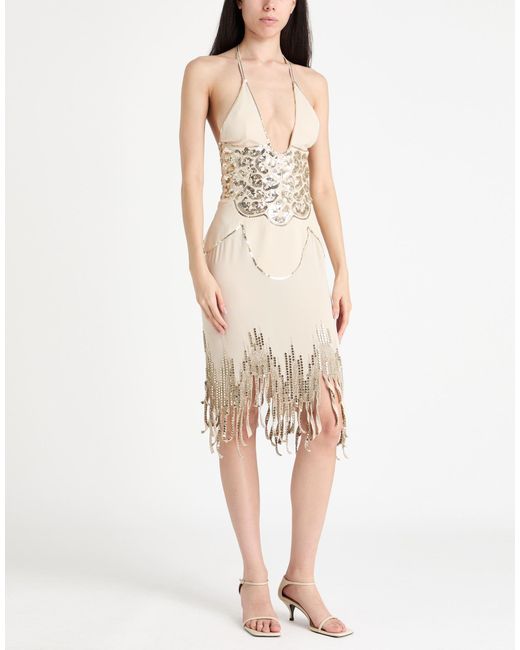 The Attico Metallic Midi Dress