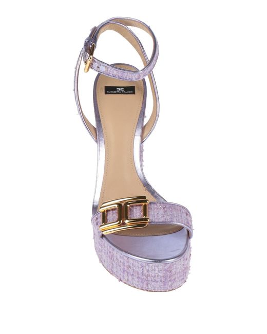 Elisabetta Franchi Purple Sandals