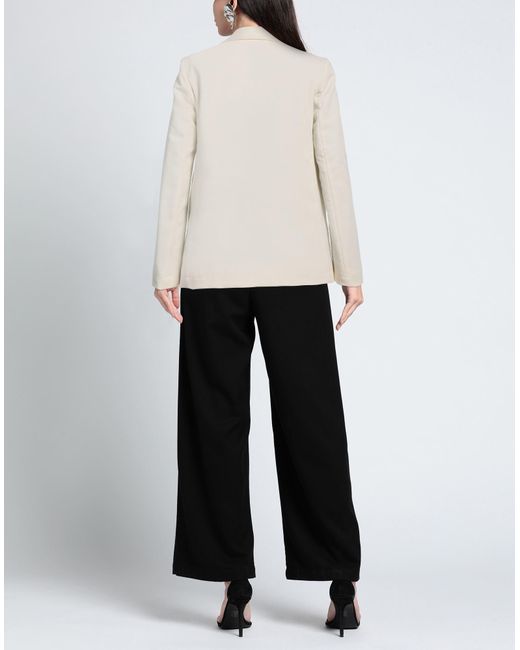 Camicettasnob White Ivory Blazer Polyester, Viscose, Elastane