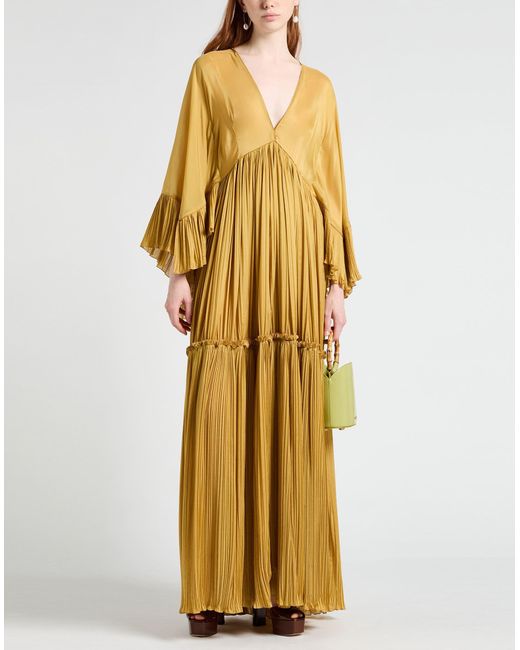 Alberta Ferretti Yellow Maxi Dress