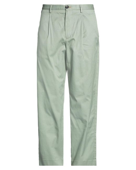 Paul Smith Green Pants Cotton, Elastane for men