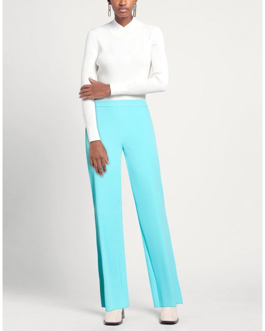 Camilla Blue Pants Polyester, Elastane