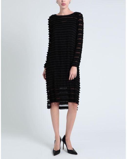 CafeNoir Black Midi Dress