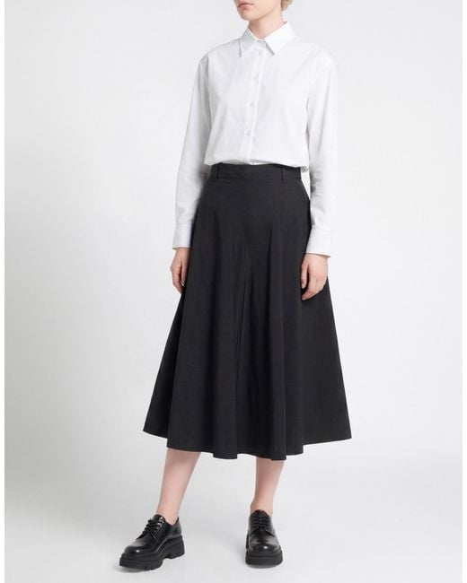 Department 5 Blue Midi Skirt Polyester, Cotton