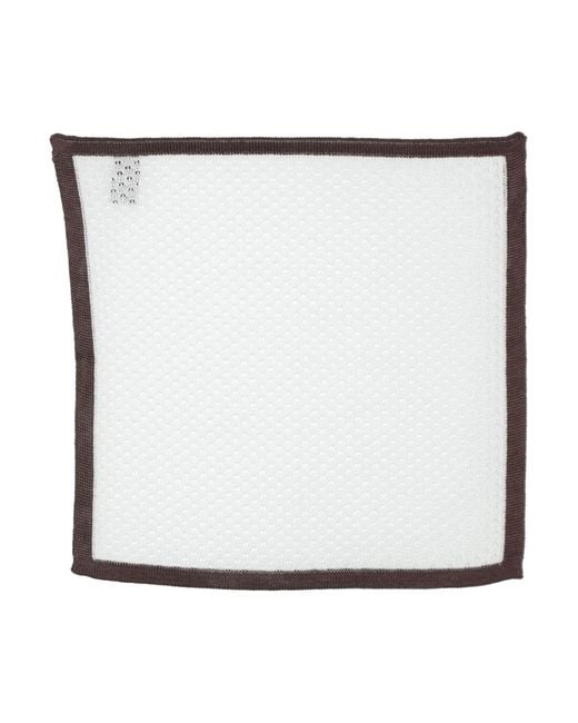 Canali White Scarf Cotton for men