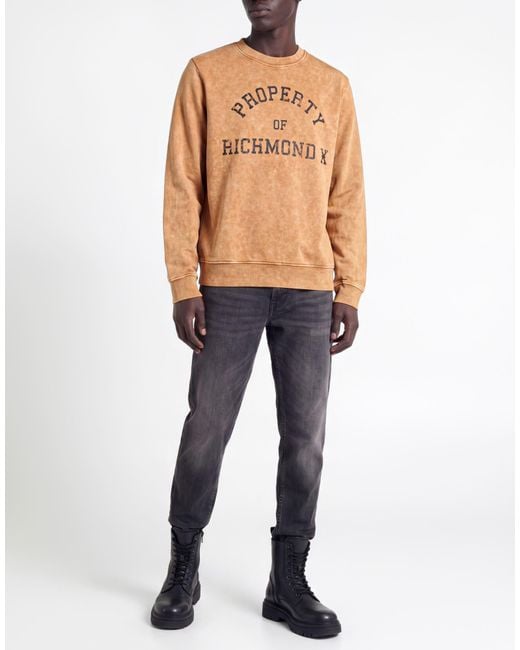 Richmond X Orange Camel Sweatshirt Cotton, Polyester for men