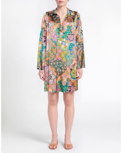 Momoní White Mini Dress Silk, Elastane