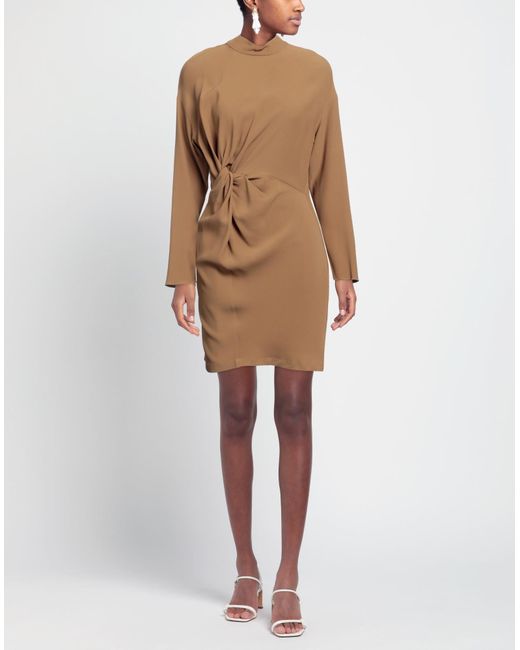 Erika Cavallini Semi Couture Brown Mini Dress