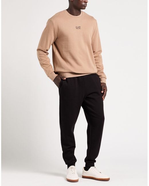 EA7 Natural Camel Tracksuit Cotton, Polyester for men