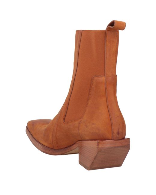 Botines de caña alta Rick Owens de hombre de color Brown
