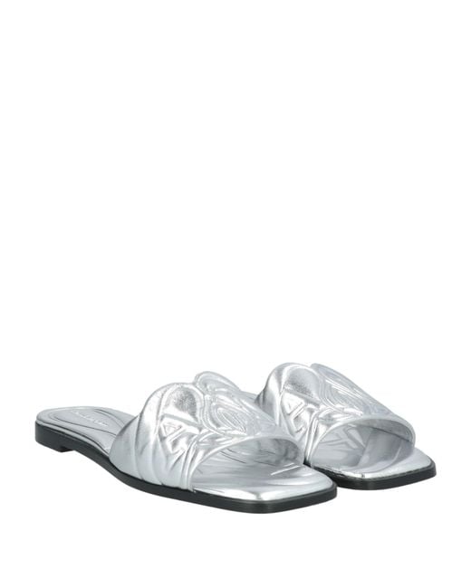 McQueen White Sandals Leather