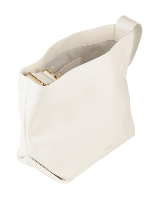 Jil Sander White Cross-Body Bag Calfskin