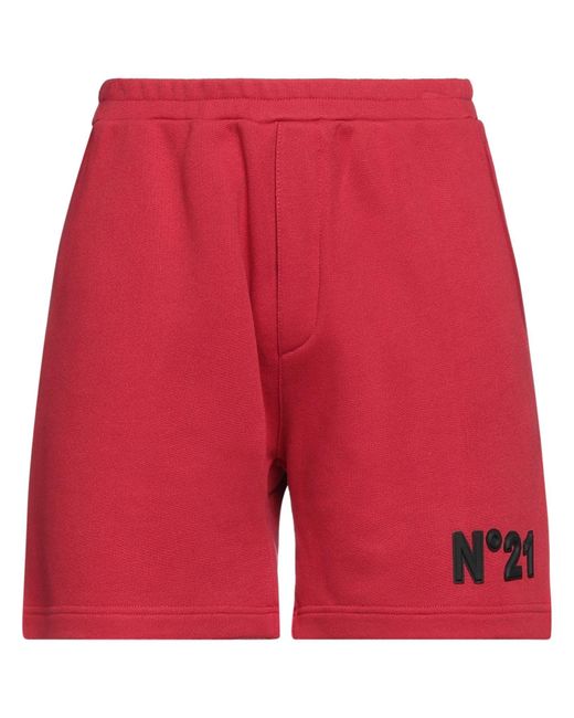 N°21 Red Shorts & Bermuda Shorts Cotton for men