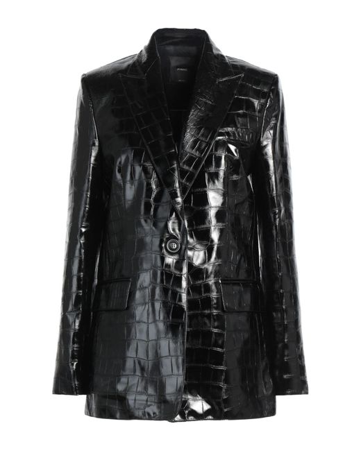 Pinko Black Blazer Polyester, Polyurethane