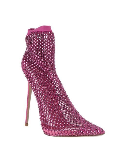 Le Silla Purple Ankle Boots