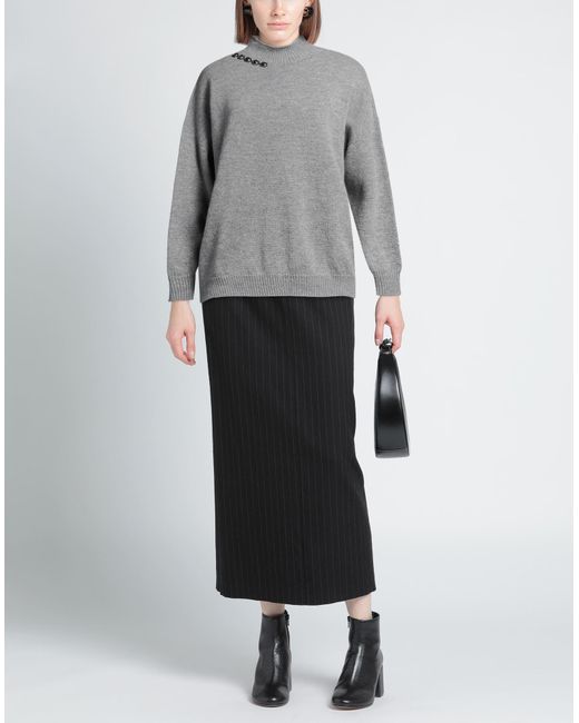 SIMONA CORSELLINI Gray Turtleneck Merino Wool, Cashmere