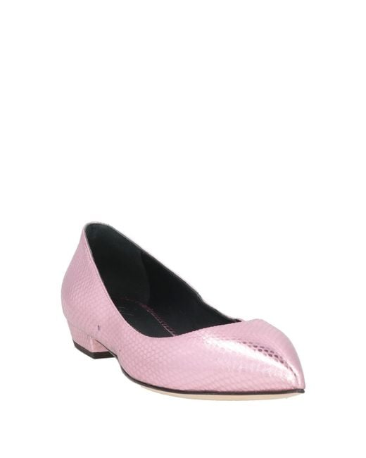 Giuseppe Zanotti Pink Ballet Flats Leather