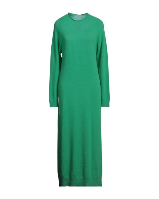 Alysi Green Maxi Dress Merino Wool, Cashmere