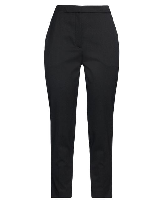 Sandro Black Pants Polyester, Wool, Elastane