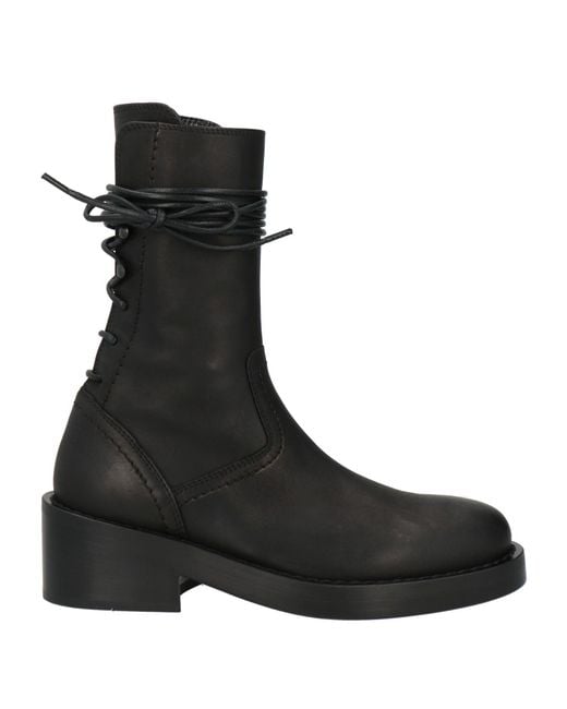 Ann Demeulemeester Black Ankle Boots Leather