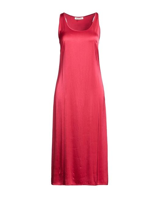 Manila Grace Red Midi Dress Viscose, Elastane