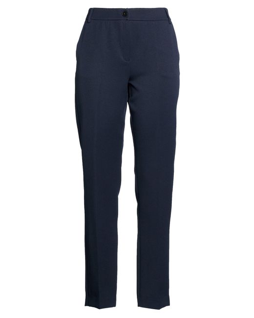 Marella Blue Pants Polyester, Elastane