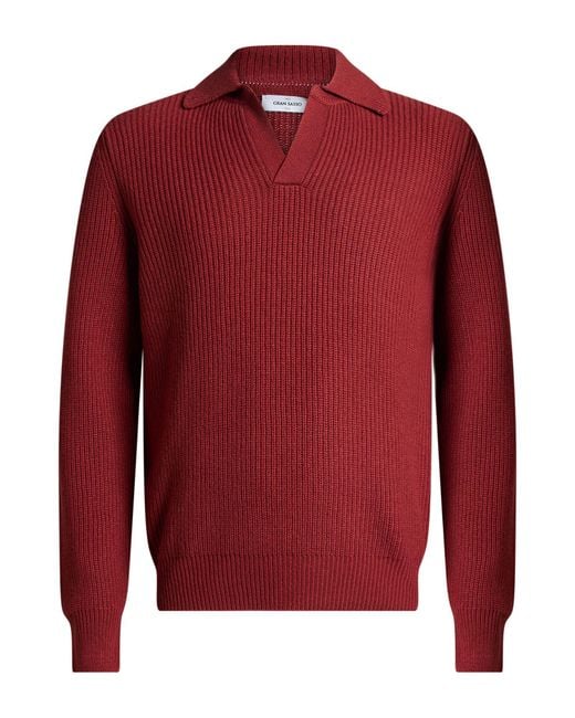 Pullover Gran Sasso de hombre de color Red