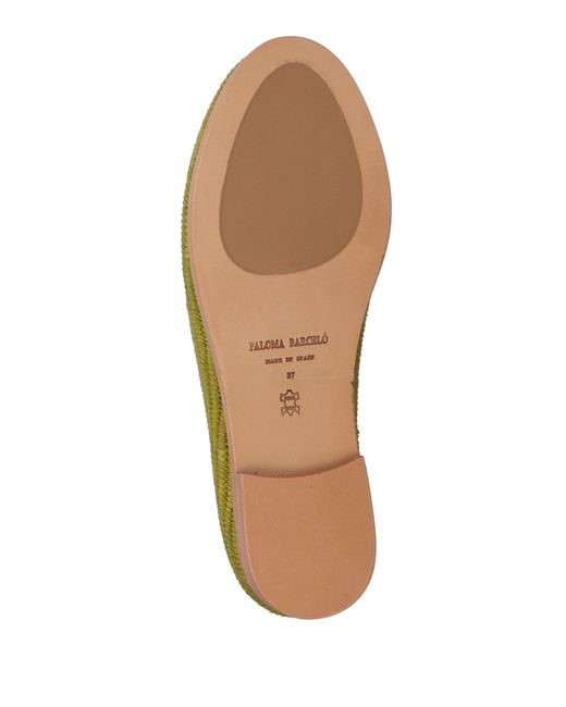 Paloma Barceló Green Loafers Natural Raffia