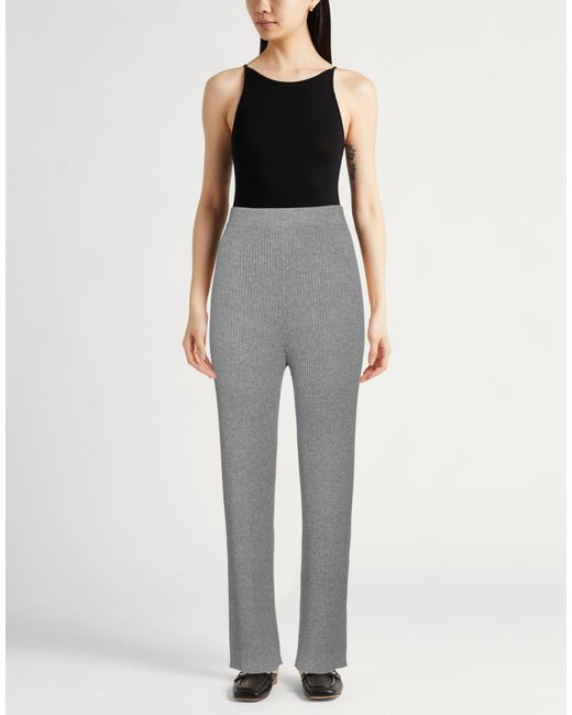 Fabiana Filippi Gray Pants Virgin Wool, Silk, Cashmere