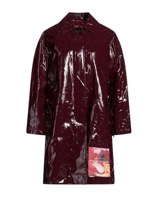 Frankie Morello Red Overcoat & Trench Coat