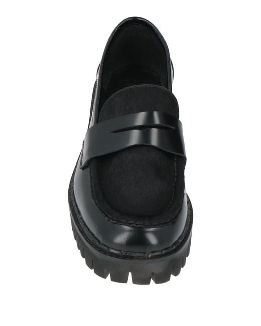 HADEL Black Loafers Leather