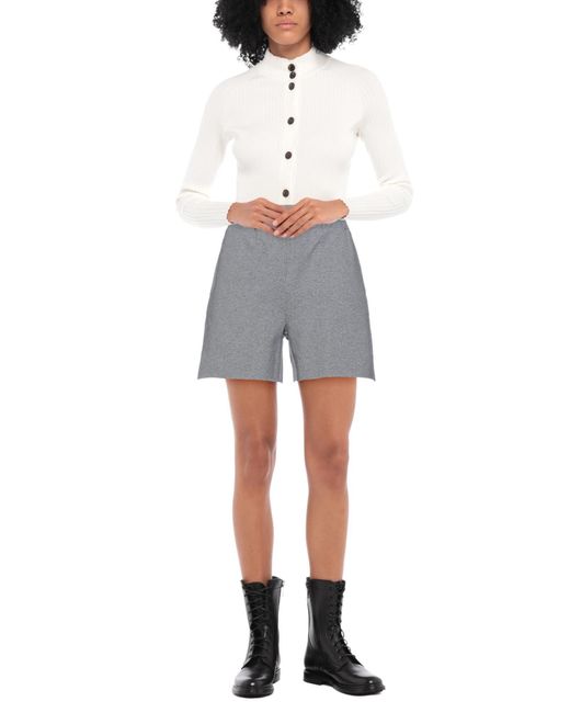 Soallure Gray Shorts & Bermuda Shorts Cotton, Elastane